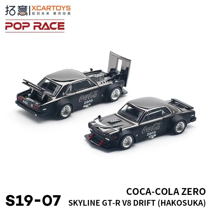SKYLINE GT-R V8 DRIFT (KENMERO) Tokyo Exhibition Limited POPRACE1/64 True Scale Miniature Model Alloy Car Model Gift