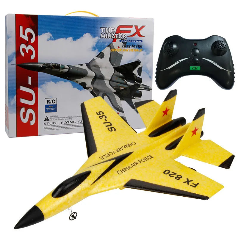 FX620 RC Plane Drone SU35 2.4G Fixed Wing Fighter Electric Toys Airplane Glider EPP Foam Toys Kids Boys Gift Birthday Present