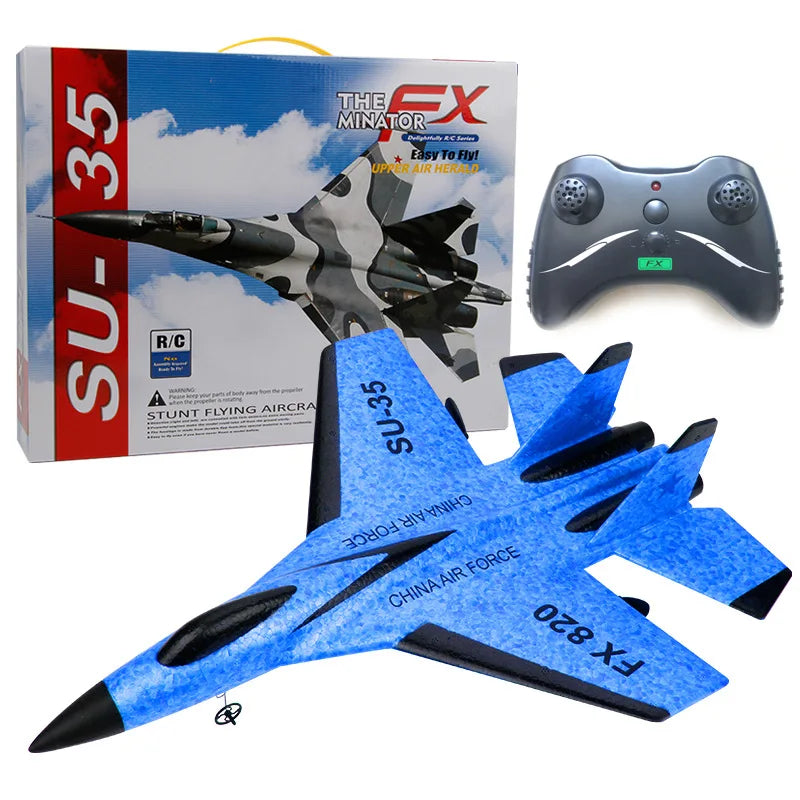 FX620 RC Plane Drone SU35 2.4G Fixed Wing Fighter Electric Toys Airplane Glider EPP Foam Toys Kids Boys Gift Birthday Present