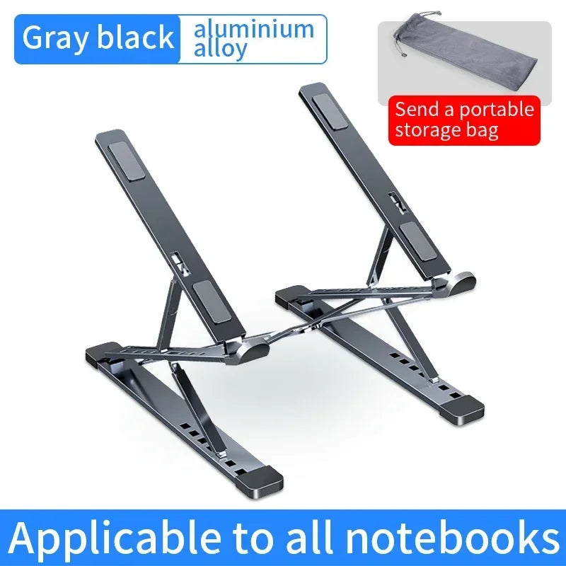 Portable Laptop Stand Aluminium Foldable Notebook Support Laptop Base Macbook Pro Holder Adjustable Bracket Computer Accessories